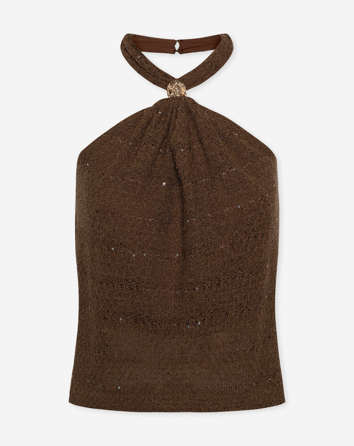 NOREEN KNIT HALTER TOP BRUIN