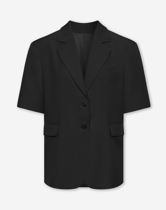 STEVIE SHORT SLEEVE BLAZER ZWART