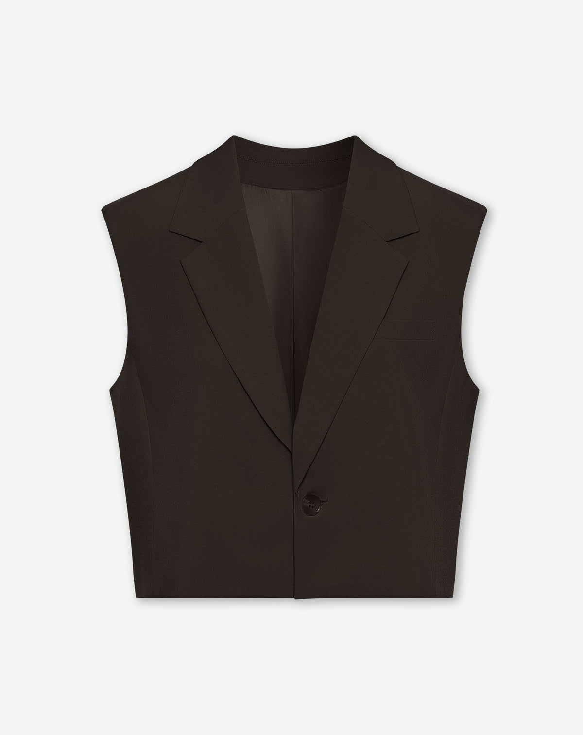 STEVIE CROPPED GILET BRUIN