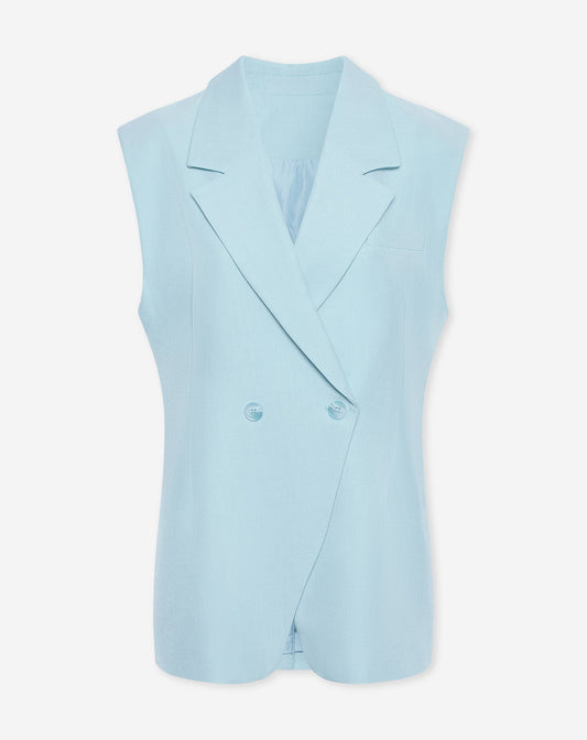 LORNA SLEEVELESS BLAZER BLAUW