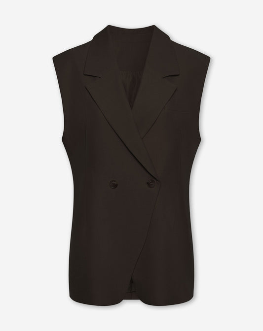 LORNA SLEEVELESS BLAZER BRUIN