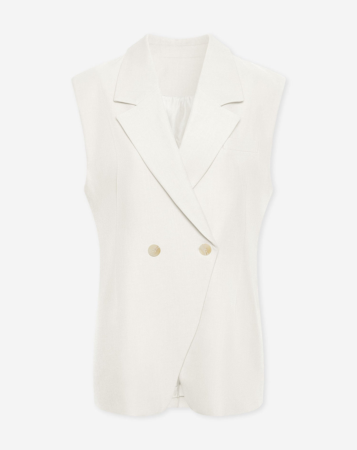 LORNA SLEEVELESS BLAZER CRÈME