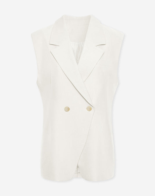 LORNA SLEEVELESS BLAZER CRÈME