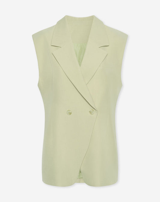 LORNA SLEEVELESS BLAZER PISTACHE