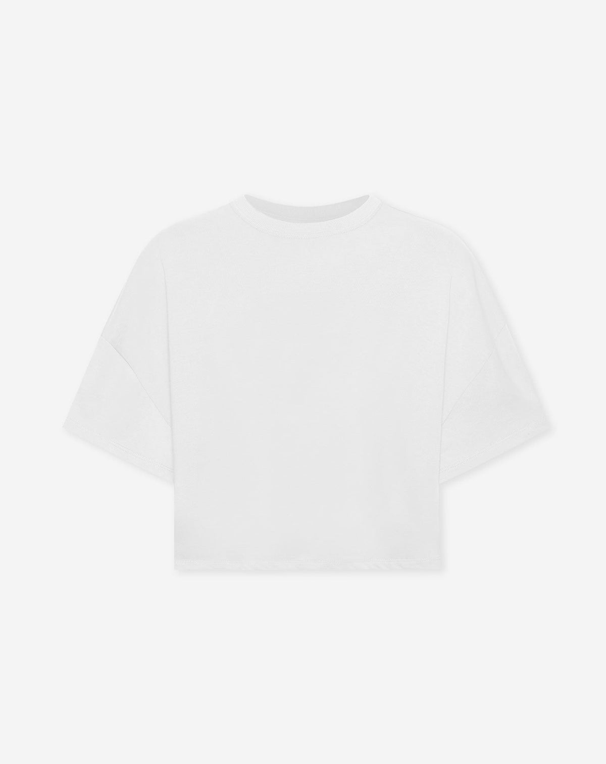 BASIC CROPPED OVERSIZED TEE CRÈME