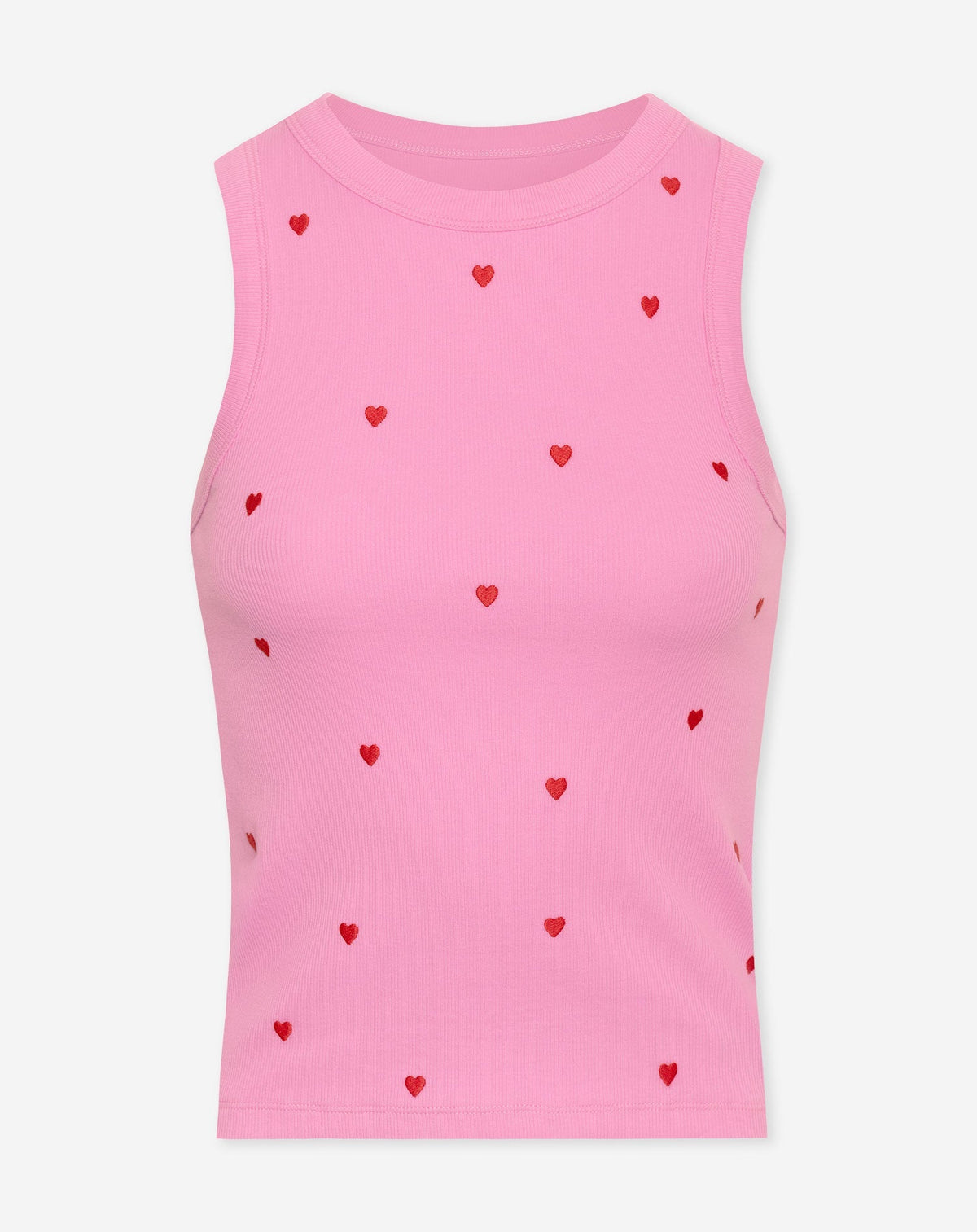 HEART EMBROIDERY SINGLET ROZE