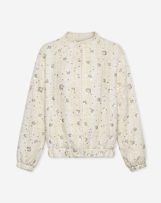 SEFF SEQUIN BOMBER CRÈME
