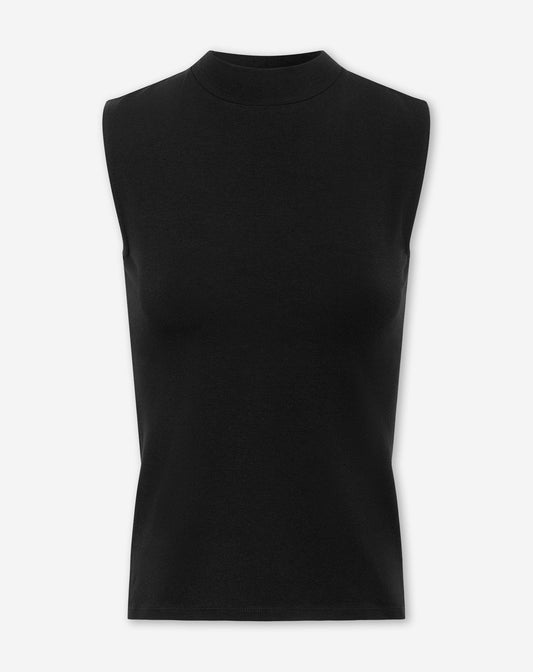 FUNNEL NECK TANKTOP ZWART