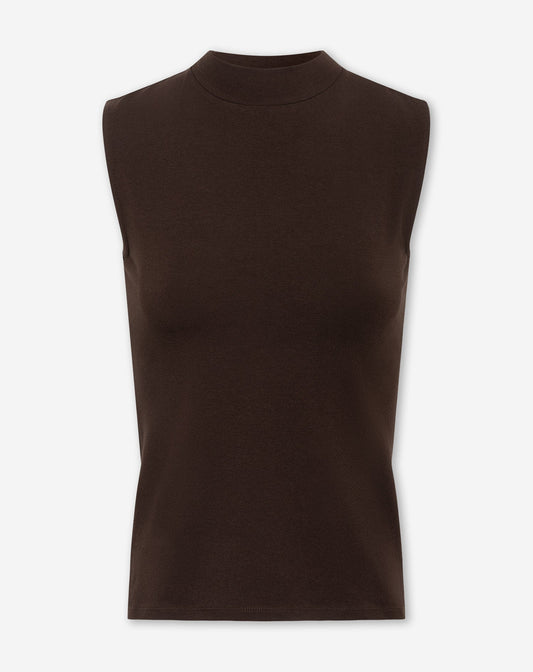 FUNNEL NECK TANKTOP BRUIN