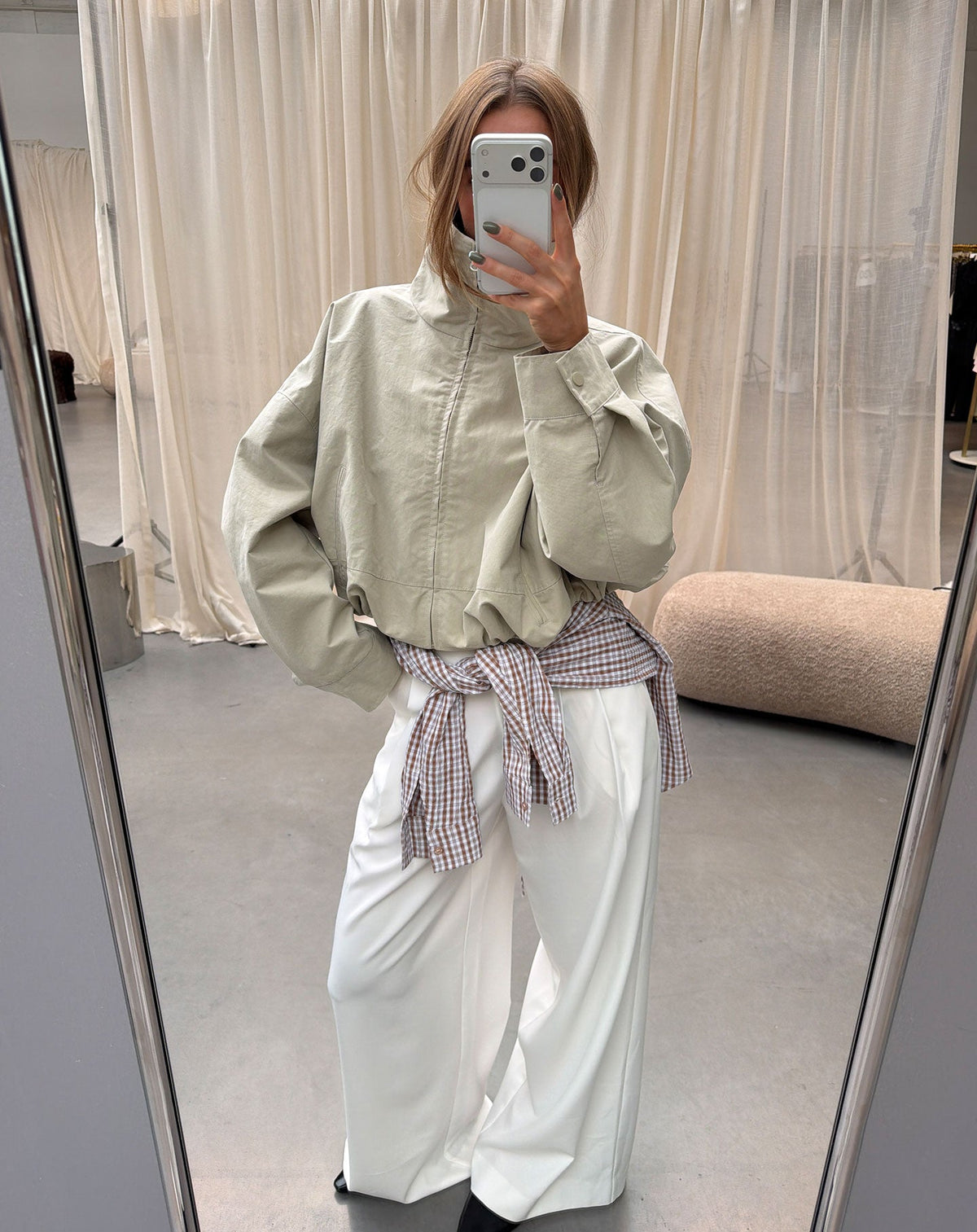 STEVIE WIDE LEG PANTALON PETITE CRÈME
