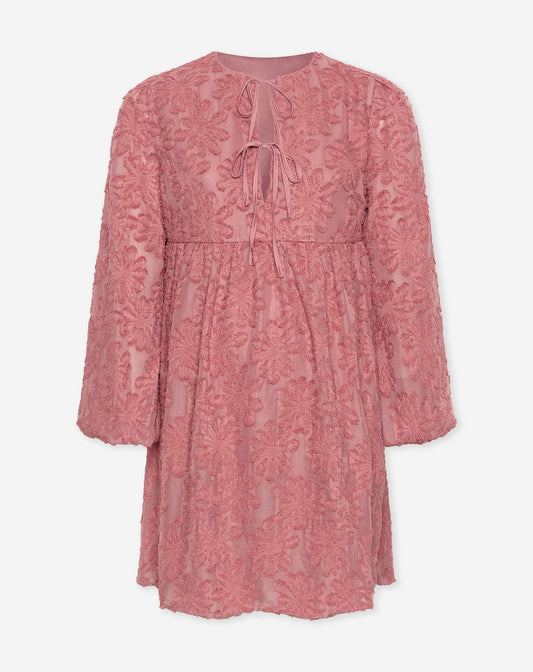 FEMI FLOWER V-NECK MATERNITY DRESS BLUSH