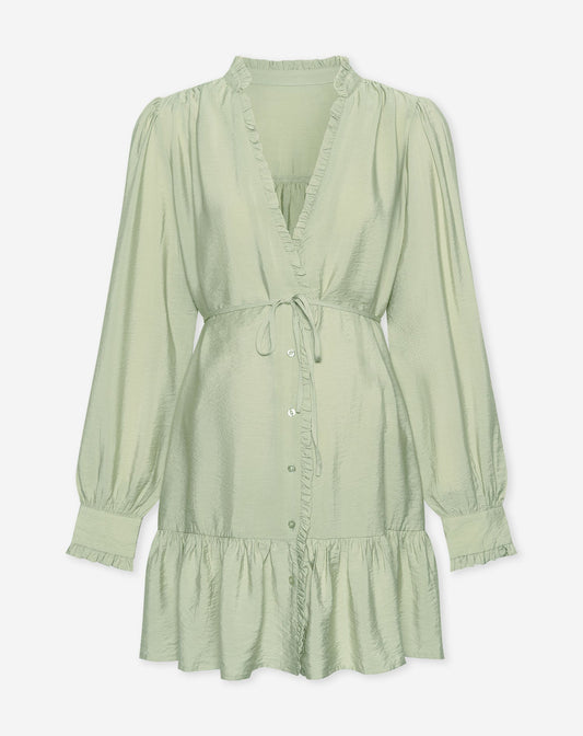 LUX RUFFLE MATERNITY DRESS SALIEGROEN