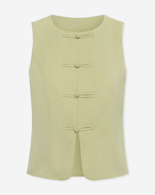 FLYNN MANDARIN GILET SALIEGROEN