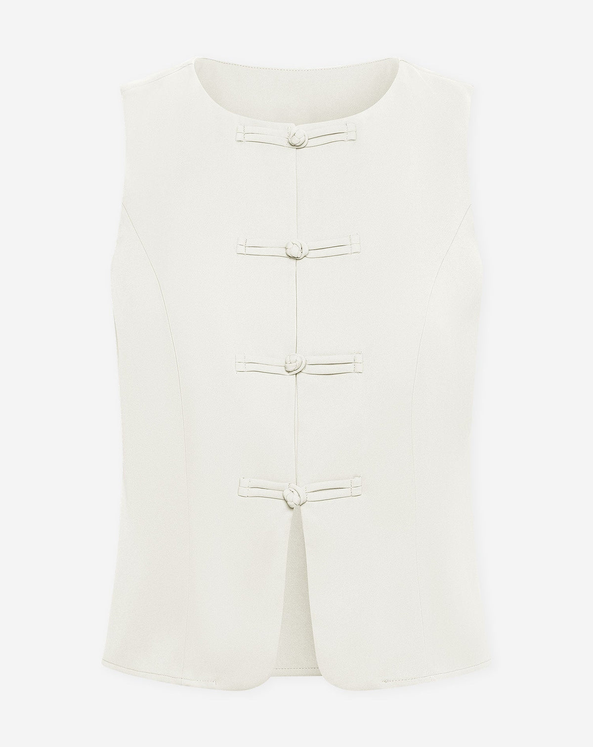 FLYNN MANDARIN GILET OFF WHITE