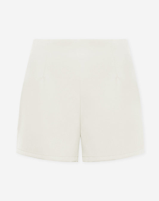 FLYNN HIGH WAIST SHORTS OFF WHITE