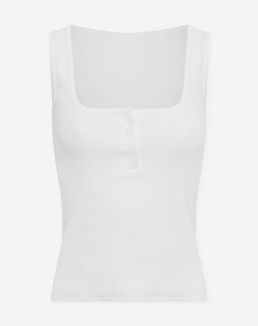 HENLEY RIB TOP CRÈME