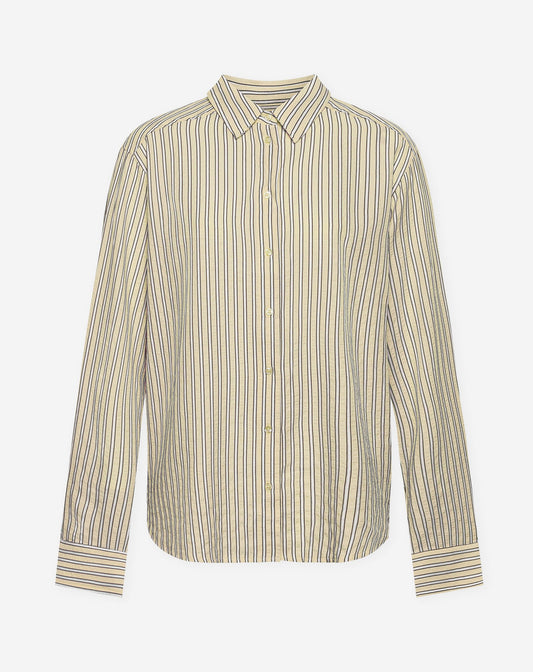 NALANI OVERSIZED STRIPE BLOUSE BEIGE