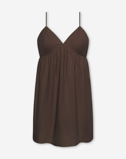 KIRA SINGLET COTTON DRESS BRUIN