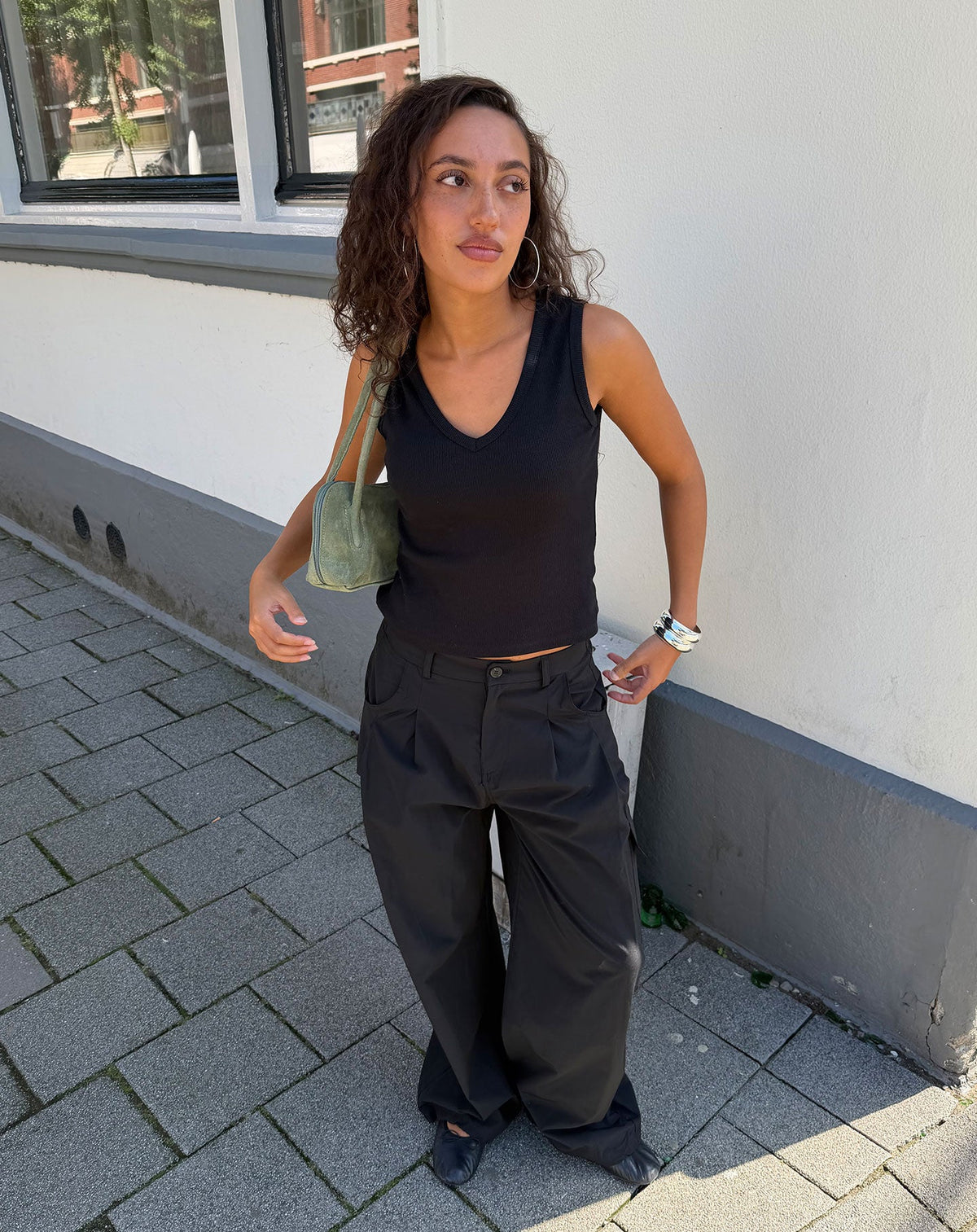 ZENNA PARACHUTE PANTS TALL ZWART