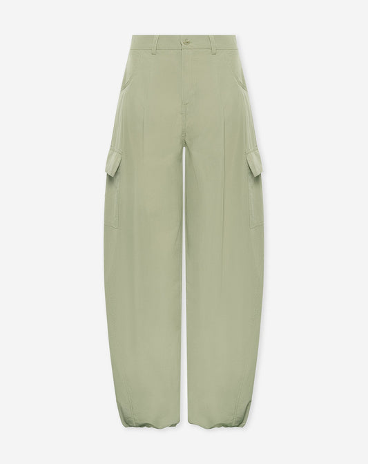 ZENNA PARACHUTE PANTS PETITE LICHT OLIJFGROEN