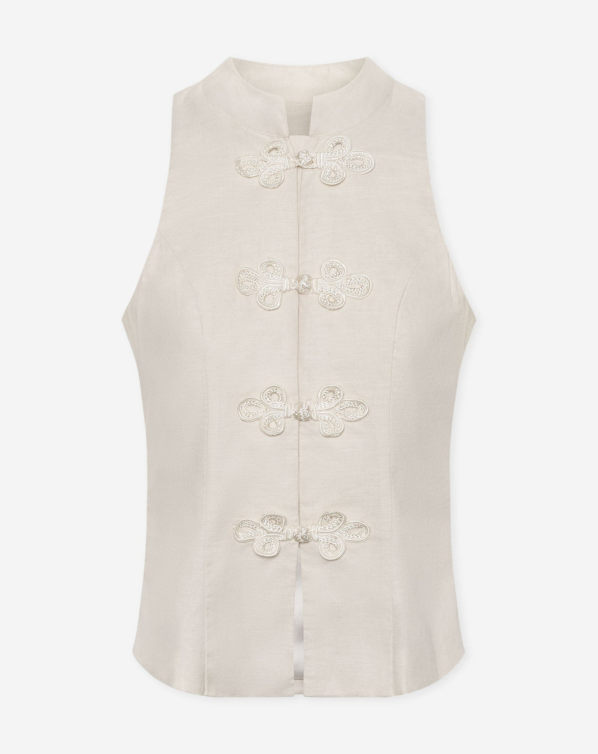 LAIKA MANDARIN GILET BEIGE