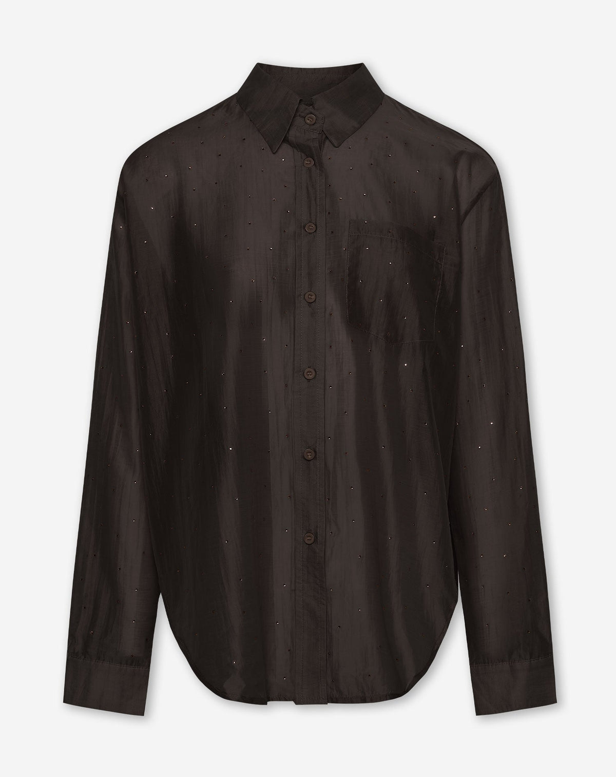 ALYA RHINESTONE BLOUSE BRUIN