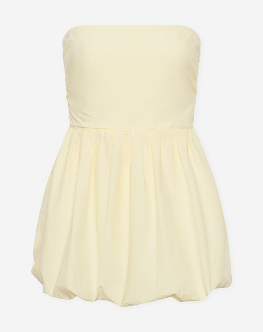 PEGGY POPLIN STRAPLESS BUBBLE HEM DRESS BOTERGEEL