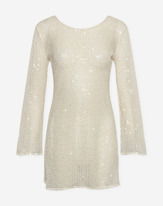 ZENDAYA SEQUIN CROCHET DRESS WIT