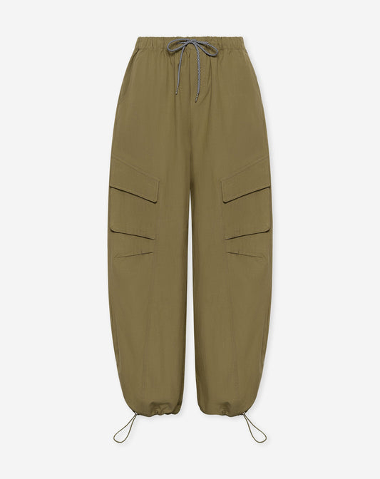 MERRIT BARREL CARGO PANTS TALL LICHT OLIJFGROEN