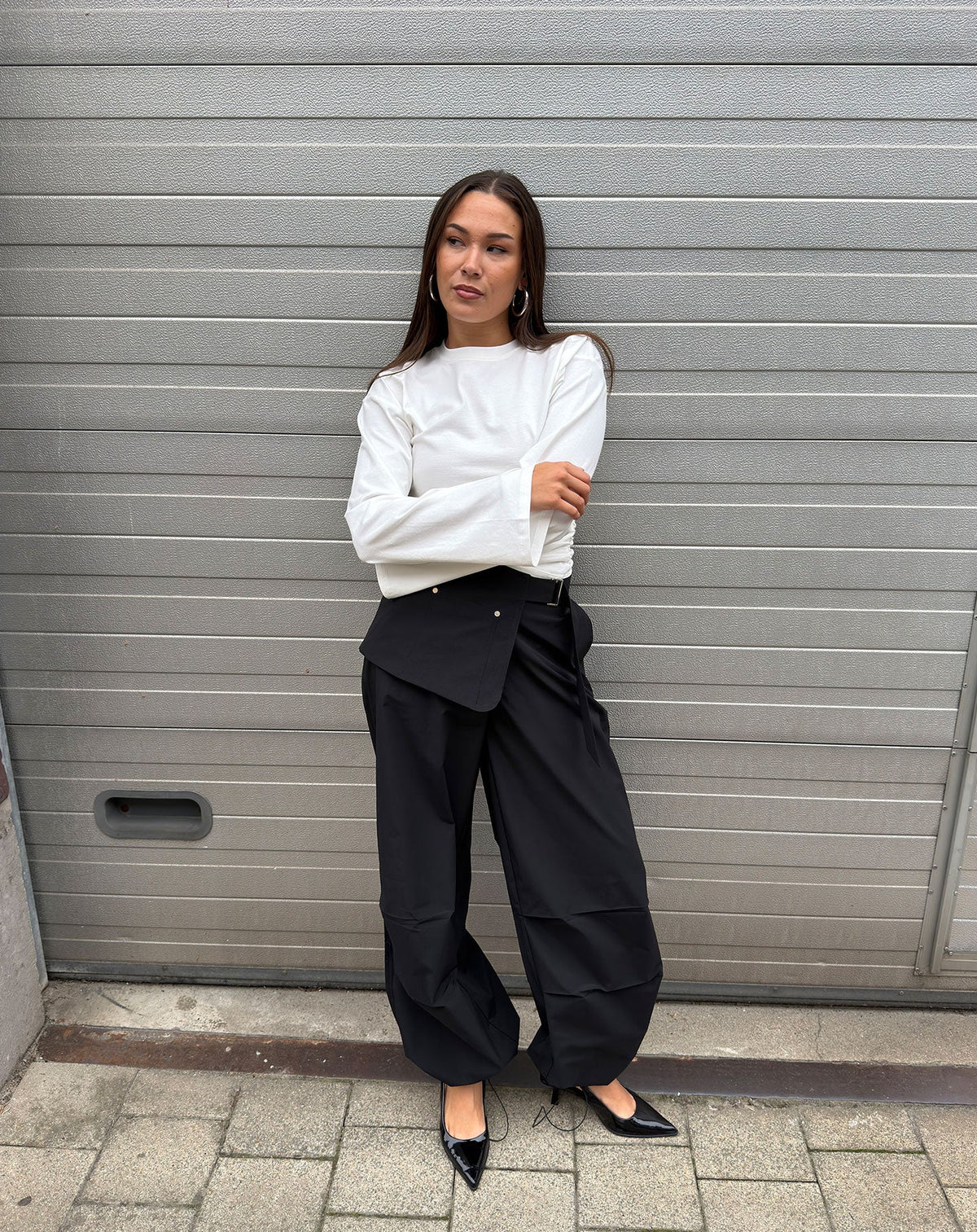 GWENN BAG BELT PANTS TALL ZWART