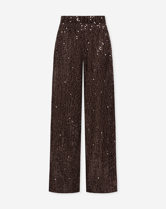 LOVA SEQUINS PANTS PETITE BRUIN