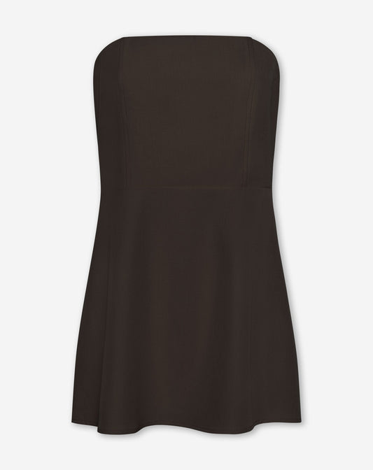 LORNA BANDEAU MINI DRESS BRUIN