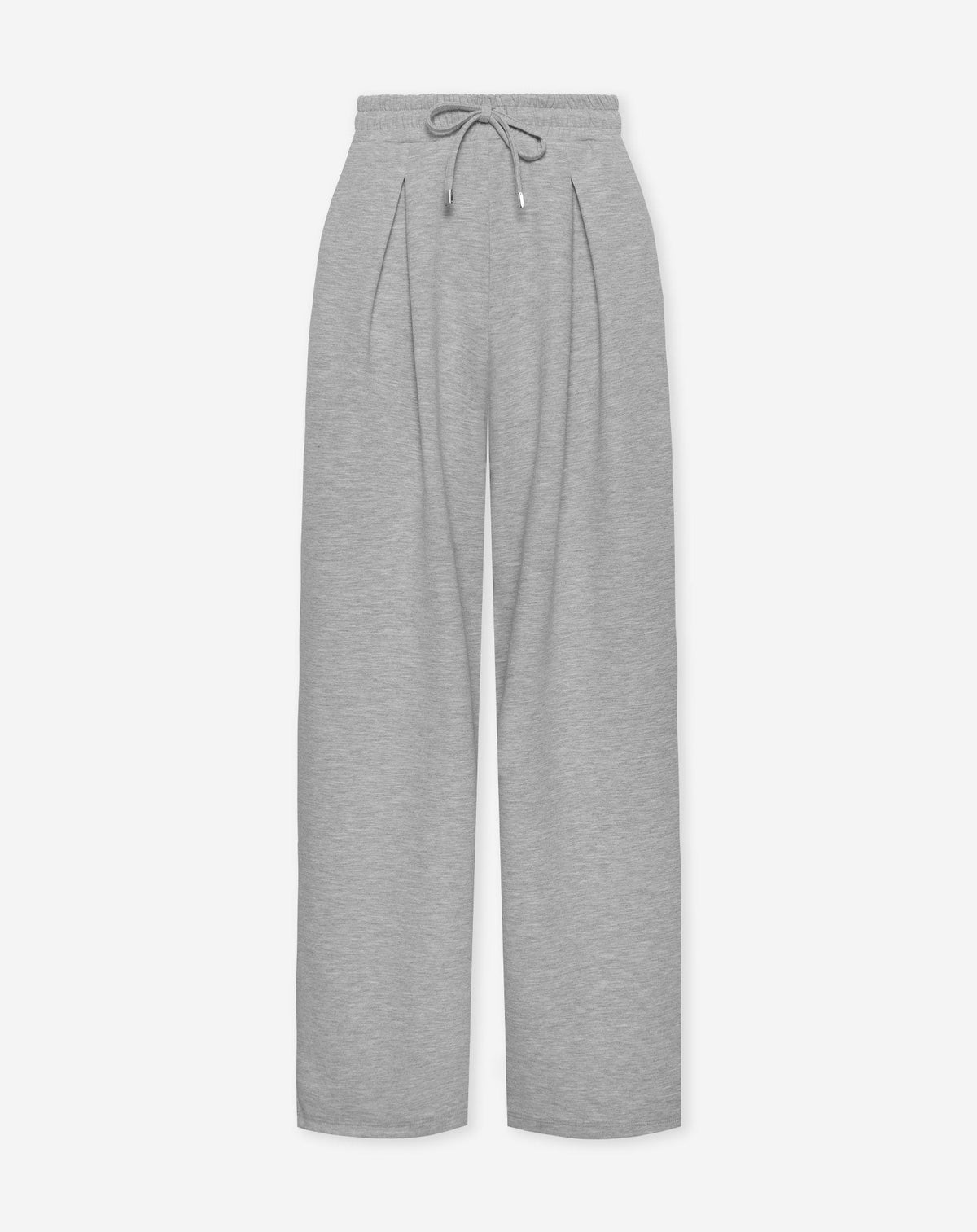 SCUBA PLEATED PANTS PETITE GRIJS MELANGE