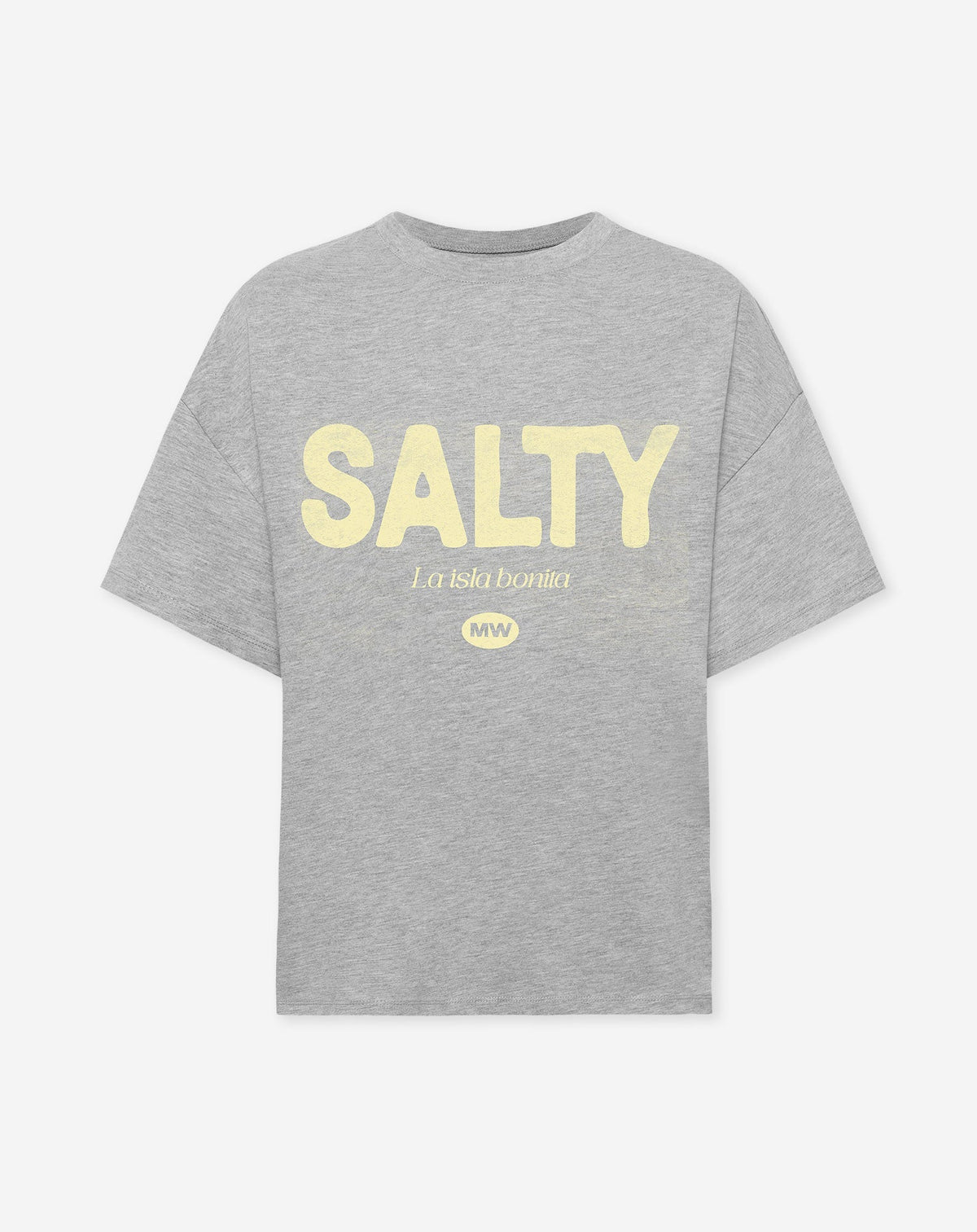 SALTY BONITA OVERSIZED TEE GRIJS MELANGE
