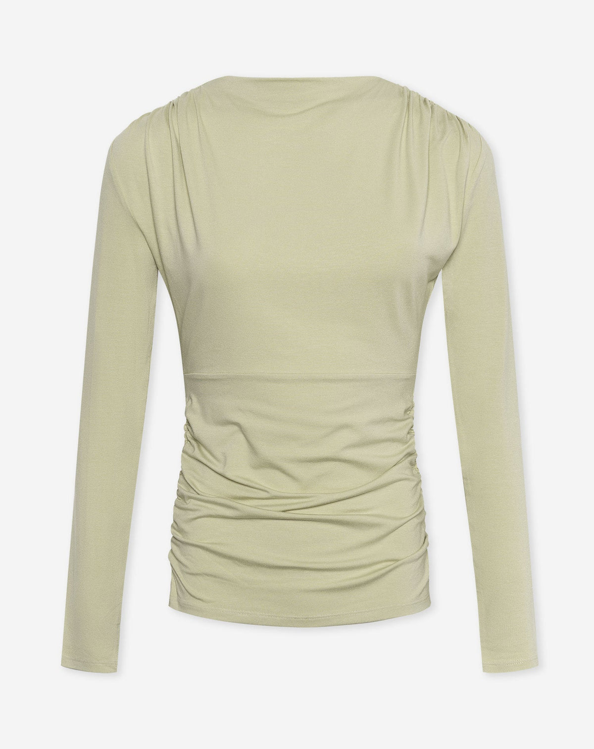 FITTED DRAPE TOP PISTACHE