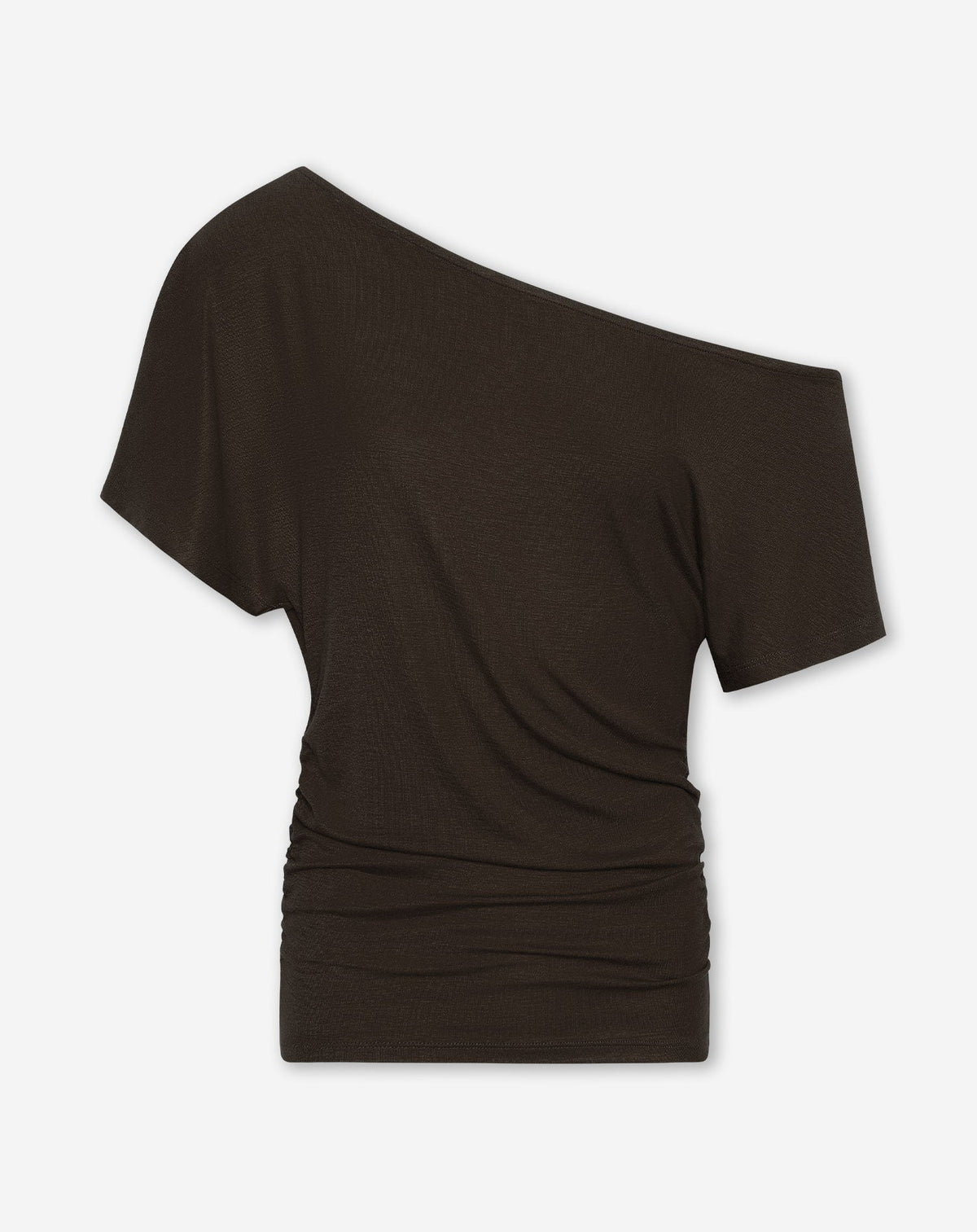 OFF SHOULDER LOOSE TEE DONKERBRUIN