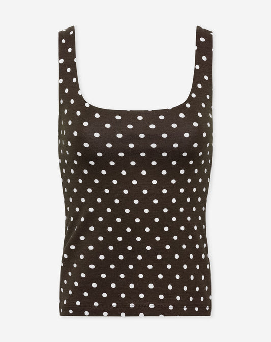 DOT SQUARE NECK SINGLET BRUIN