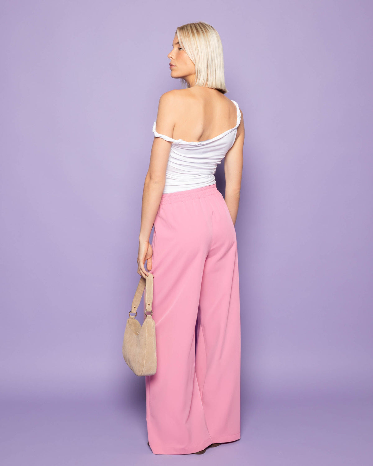 TAMAR OFF SHOULDER TWISTED TOP WIT