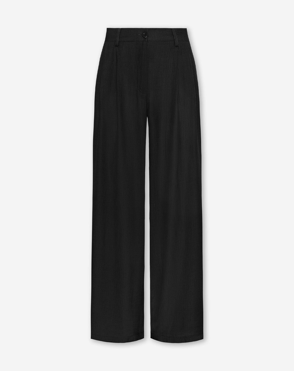 VIVIAN VISCOSE PANTALON PETITE ZWART
