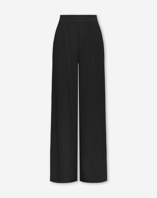 LUNA VISCOSE PANTS TALL ZWART