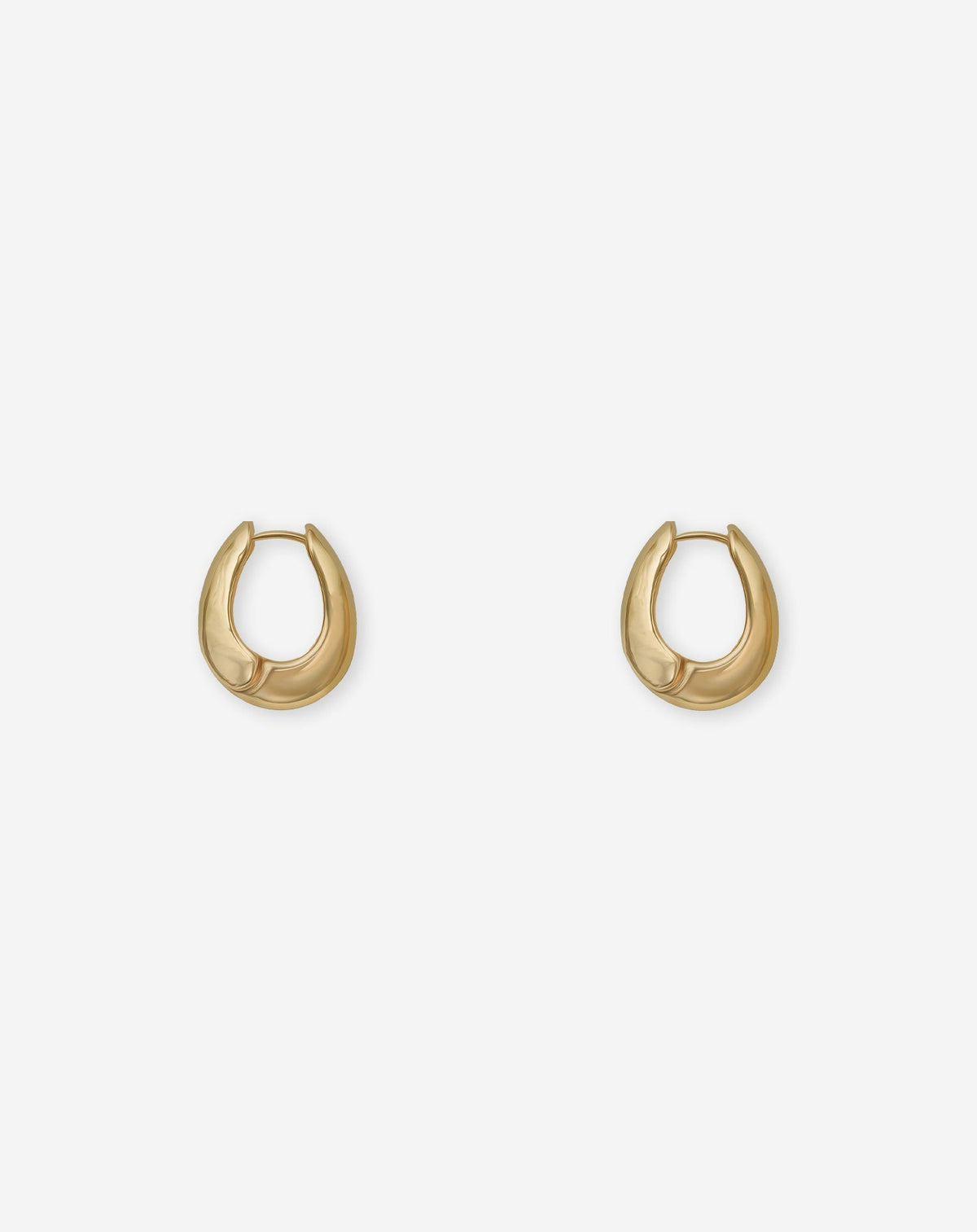 TEARDROP CHUNKY HOOP EARRINGS