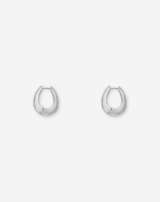 TEARDROP CHUNKY HOOP EARRINGS