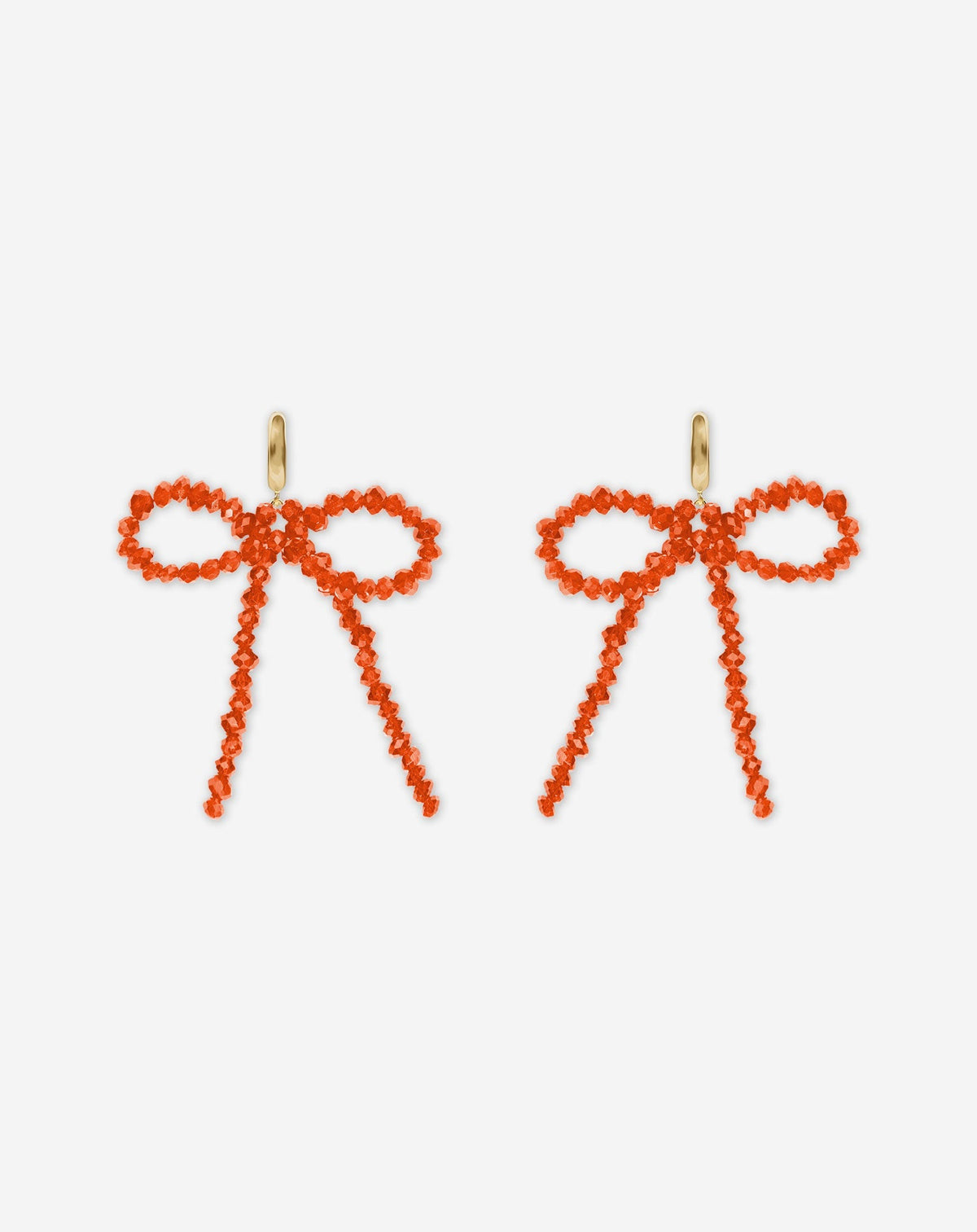 BOW BEADS EARRINGS ORANJE