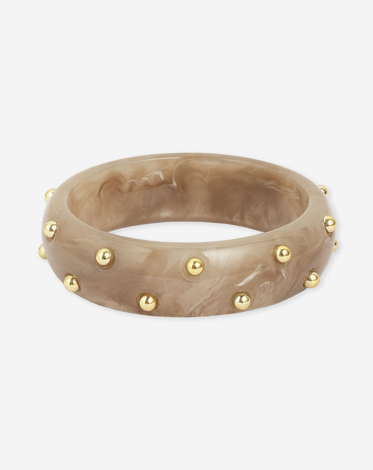 STUDDED BANGLE BEIGE