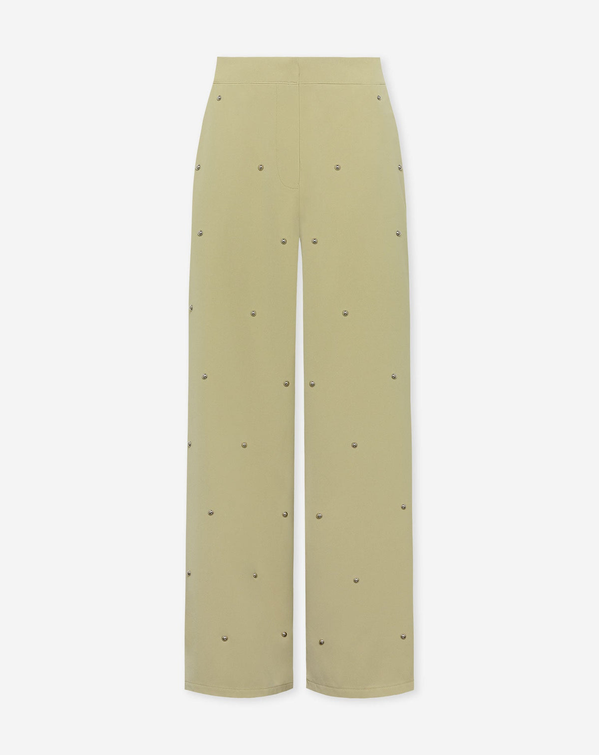 FLO BUBBLE STUD STRAIGHT LEG PANTALON TALL LICHT OLIJFGROEN