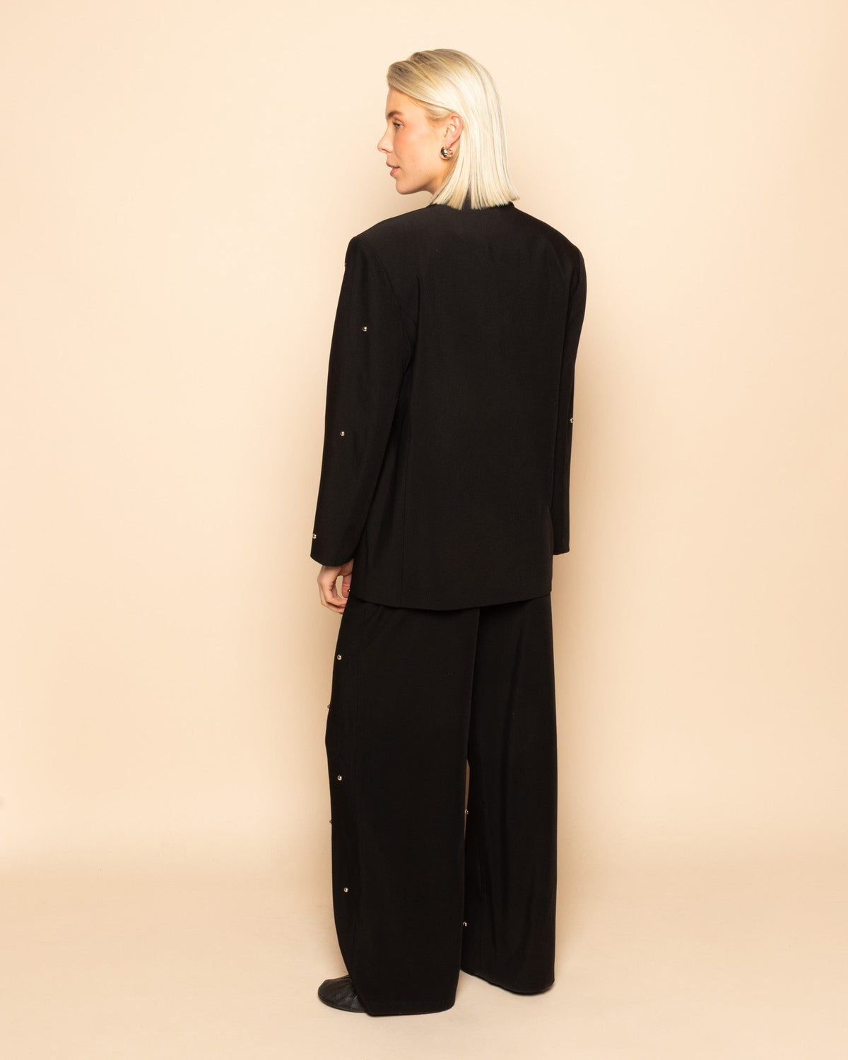 MAINE BUBBLE STUD BLAZER ZWART