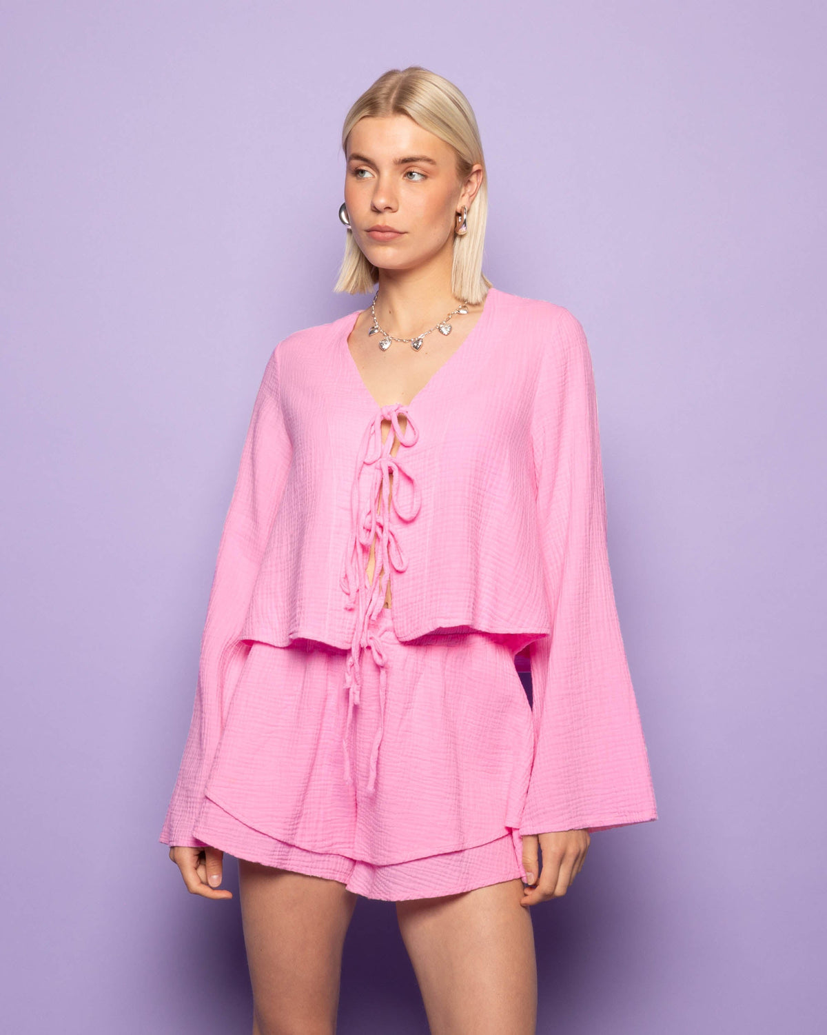 TARA MOUSSELINE SHORTS HARD ROZE