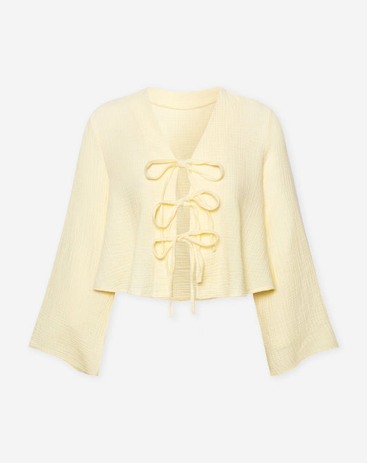 TARA MOUSSELINE TOP BOTERGEEL