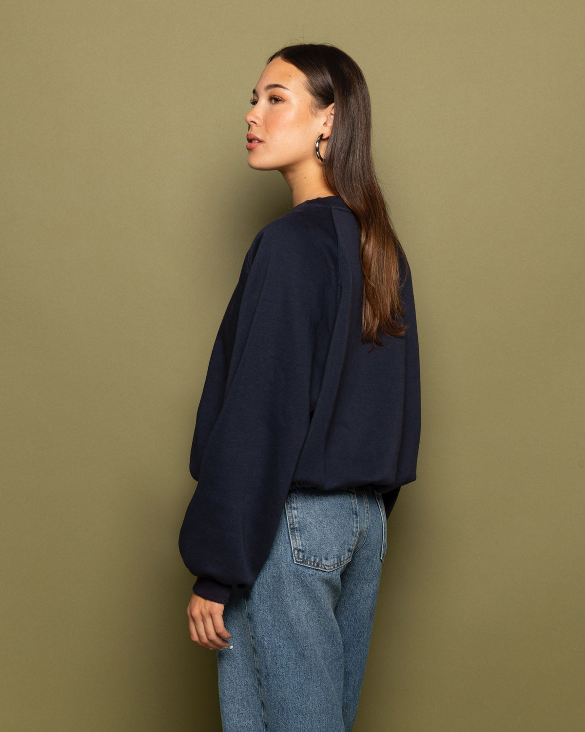 EVA OVERSIZED SWEATER MARINEBLAUW