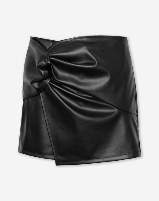 SOPHIE PU SKORT ZWART